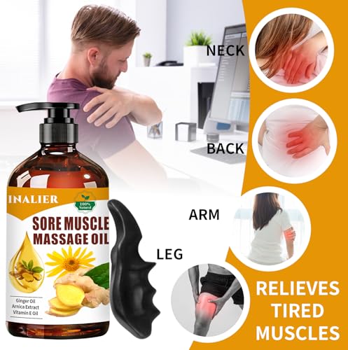 Massage Oil for Massage Therapy,﻿Lavender Oil Roller Ball & Thumb Saver,SPA Relaxing Oil for Soothing,Kit Spa Gifts for Him Her
