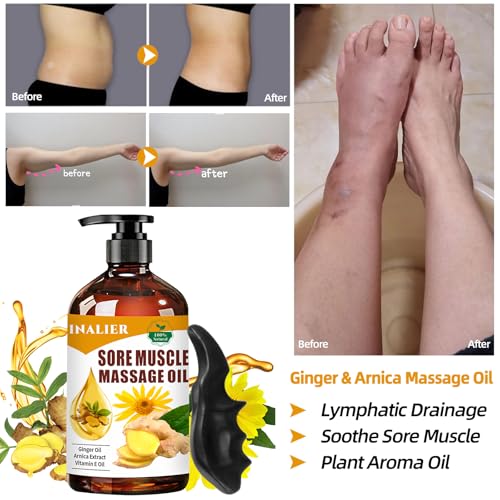 Massage Oil for Massage Therapy,﻿Lavender Oil Roller Ball & Thumb Saver,SPA Relaxing Oil for Soothing,Kit Spa Gifts for Him Her