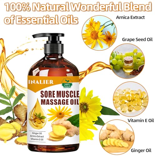 Massage Oil for Massage Therapy,﻿Lavender Oil Roller Ball & Thumb Saver,SPA Relaxing Oil for Soothing,Kit Spa Gifts for Him Her