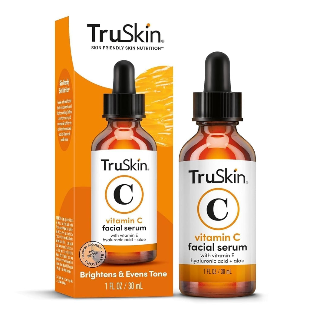 TruSkin Vitamin C Serum – Anti Aging Facial Serum with Vitamin C, Hyaluronic Acid, Vitamin E – Brightening Serum – Even Skin Tone, Improve Appearance of Dark Spots, Fine Lines & Wrinkles