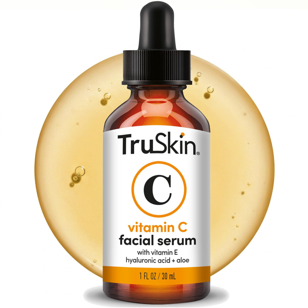 TruSkin Vitamin C Serum – Anti Aging Facial Serum with Vitamin C, Hyaluronic Acid, Vitamin E – Brightening Serum – Even Skin Tone, Improve Appearance of Dark Spots, Fine Lines & Wrinkles