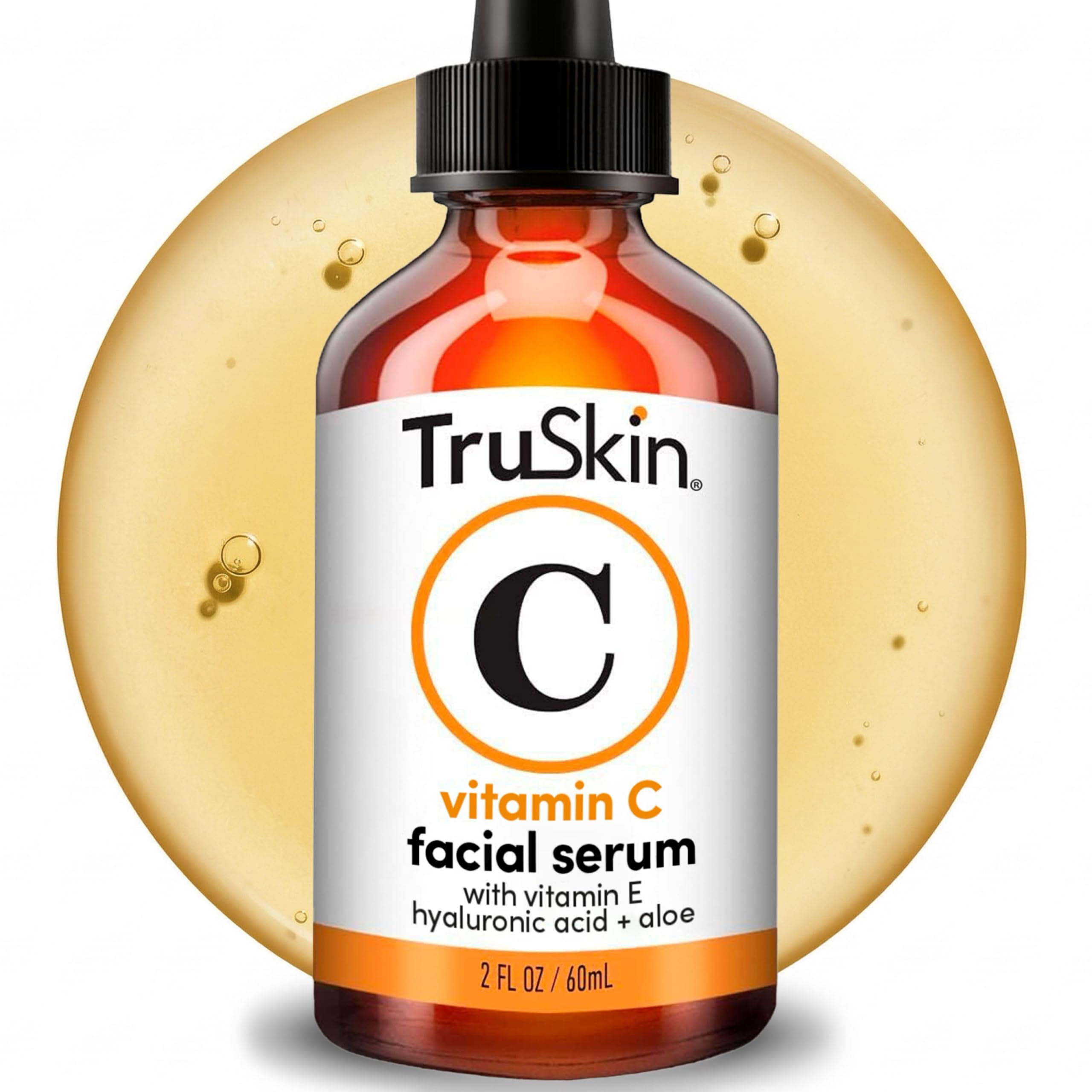 TruSkin Vitamin C Serum – Anti Aging Facial Serum with Vitamin C, Hyaluronic Acid, Vitamin E – Brightening Serum – Even Skin Tone, Improve Appearance of Dark Spots, Fine Lines & Wrinkles