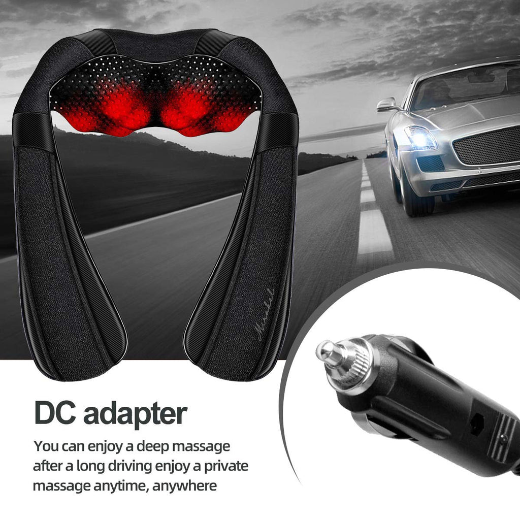 Mirakel Neck Massager for Pain Relief Deep Tissue, Shiatsu Shoulder & Back Massager with Heat - Ergonomic Design Massage, Electric Kneading Whole Body Massager Christmas Gifts for Women, Men, Dad, Mom
