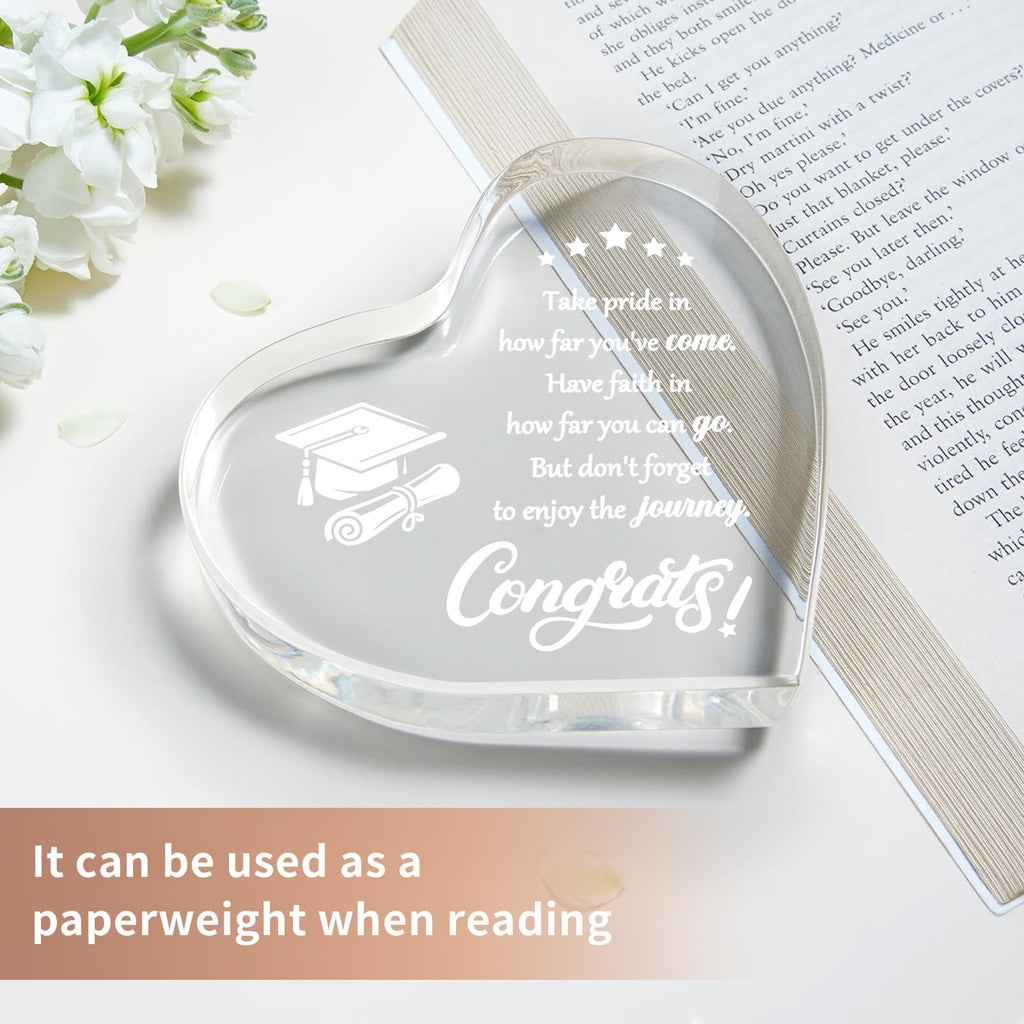 Graduation Gifts, 2026 Graduation Gifts for Her Him - Inspirational Acrylic Keepsake - College High School Graduation Decor, Masters Degree Graduate Gifts