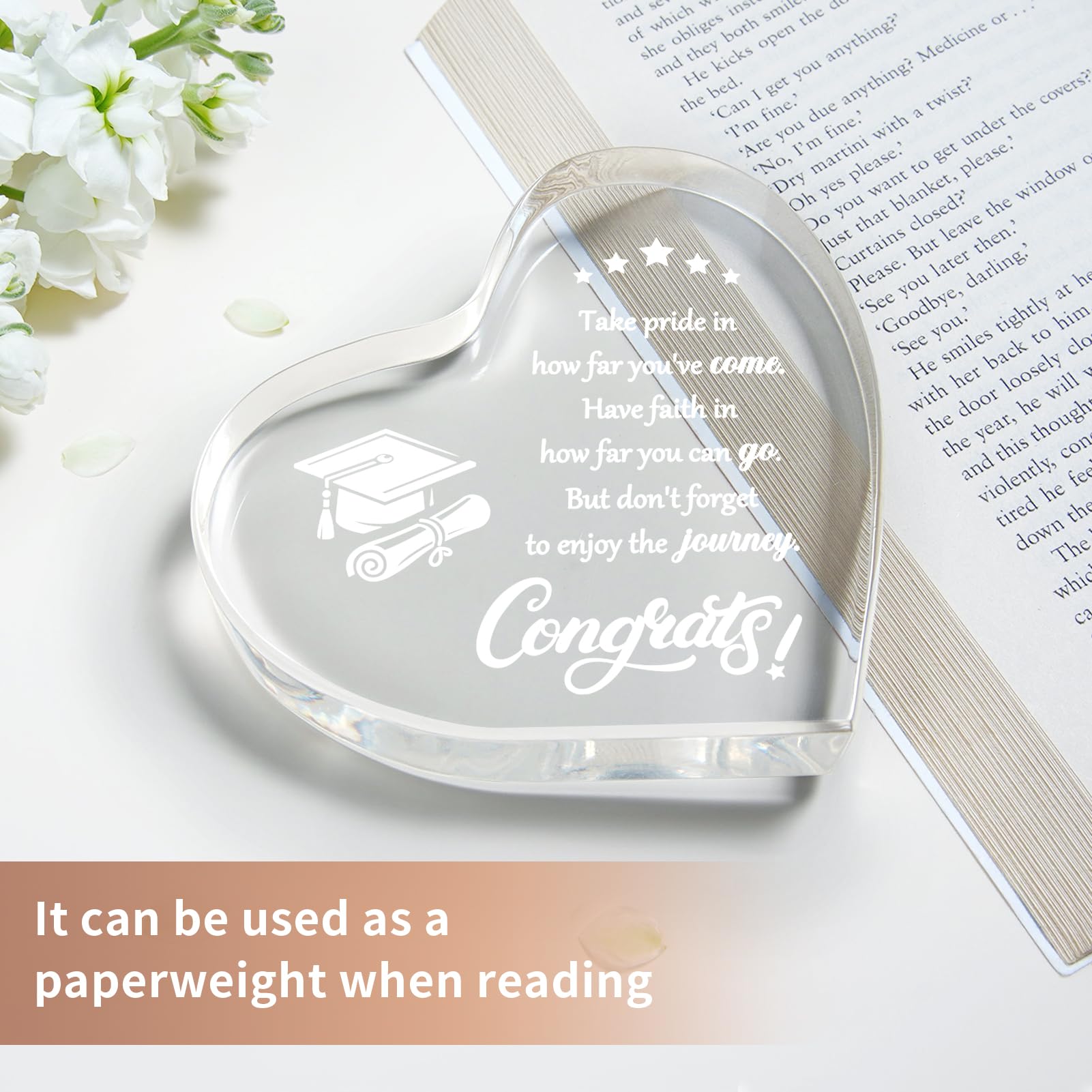 Graduation Gifts, 2026 Graduation Gifts for Her Him - Inspirational Acrylic Keepsake - College High School Graduation Decor, Masters Degree Graduate Gifts