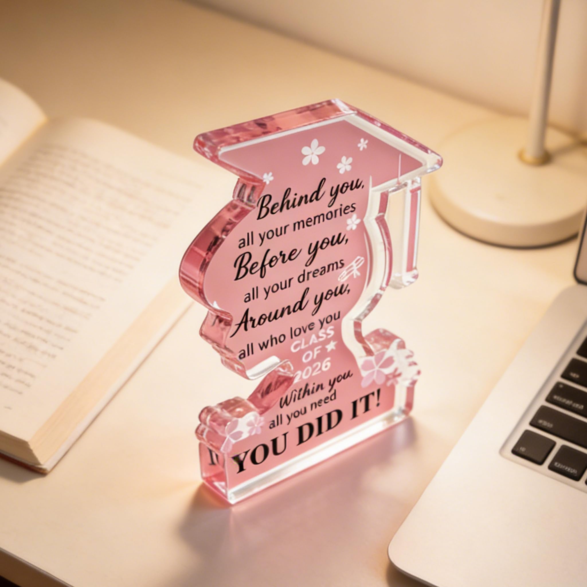 Graduation Decorations 2026 Class Of 2026 Graduation Gifts For Her College University College Middle Graduate Gifts For Women Personalized Acrylic Plaque Inspirational Decor Senior Keepsake