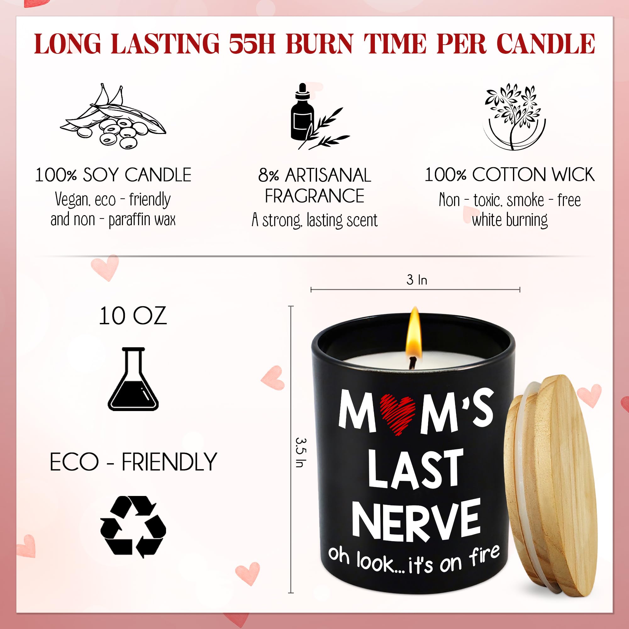ARVEXO Birthday Mom Gifts from Daughter Son - Long Lasting Vanilla Lavender Candle 10 Oz - Birthday Christmas Funny Gifts for Stepmom Mother-in-Law Grandma