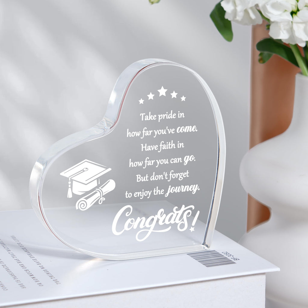 Graduation Gifts, 2026 Graduation Gifts for Her Him - Inspirational Acrylic Keepsake - College High School Graduation Decor, Masters Degree Graduate Gifts