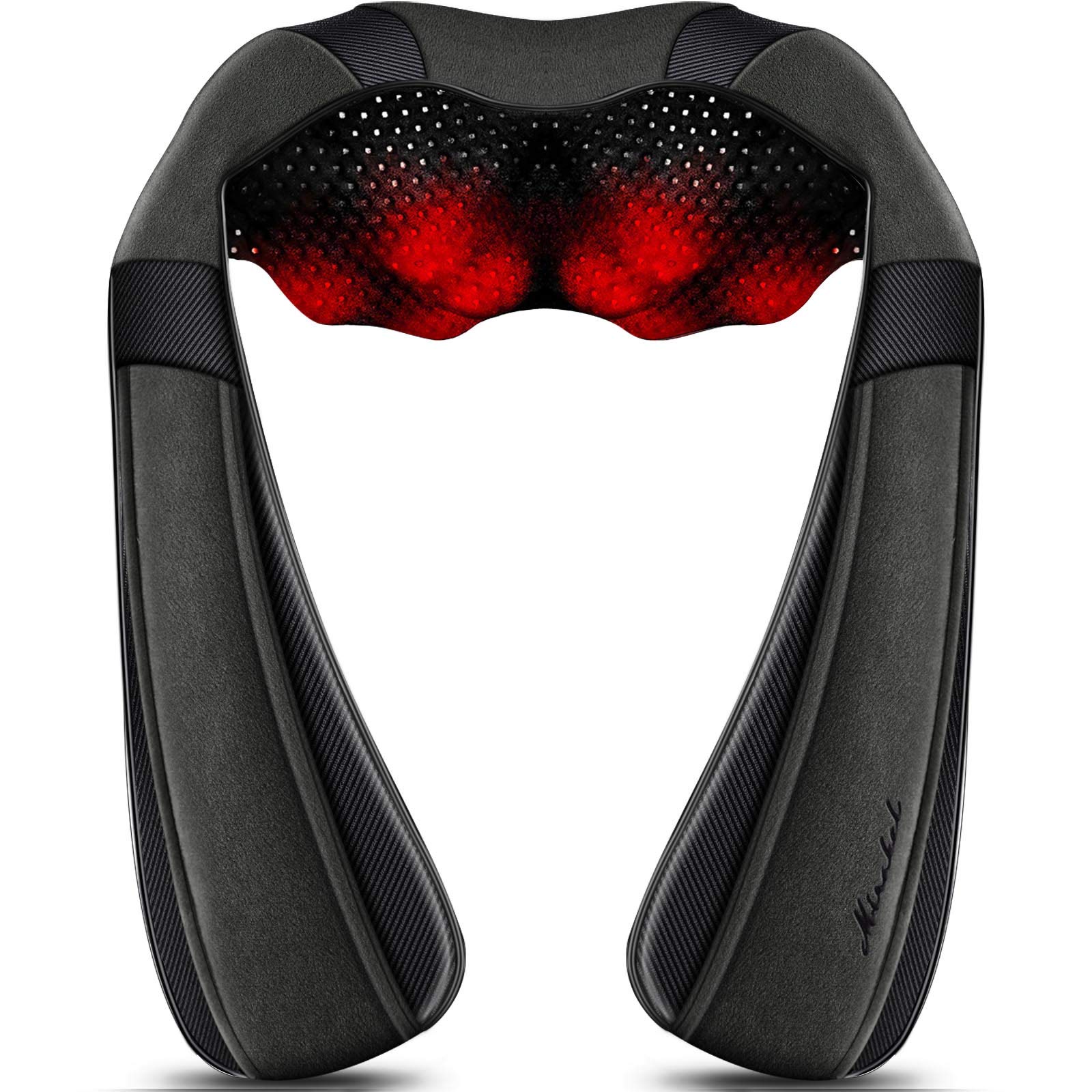 Mirakel Neck Massager for Pain Relief Deep Tissue, Shiatsu Shoulder & Back Massager with Heat - Ergonomic Design Massage, Electric Kneading Whole Body Massager Christmas Gifts for Women, Men, Dad, Mom