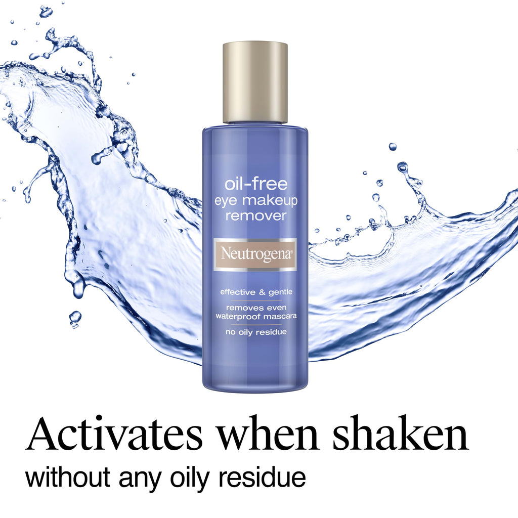 Neutrogena Gentle Oil-Free Eye Makeup Remover & Cleanser for Sensitive Eyes, Non-Greasy Makeup Remover, Removes Waterproof Mascara