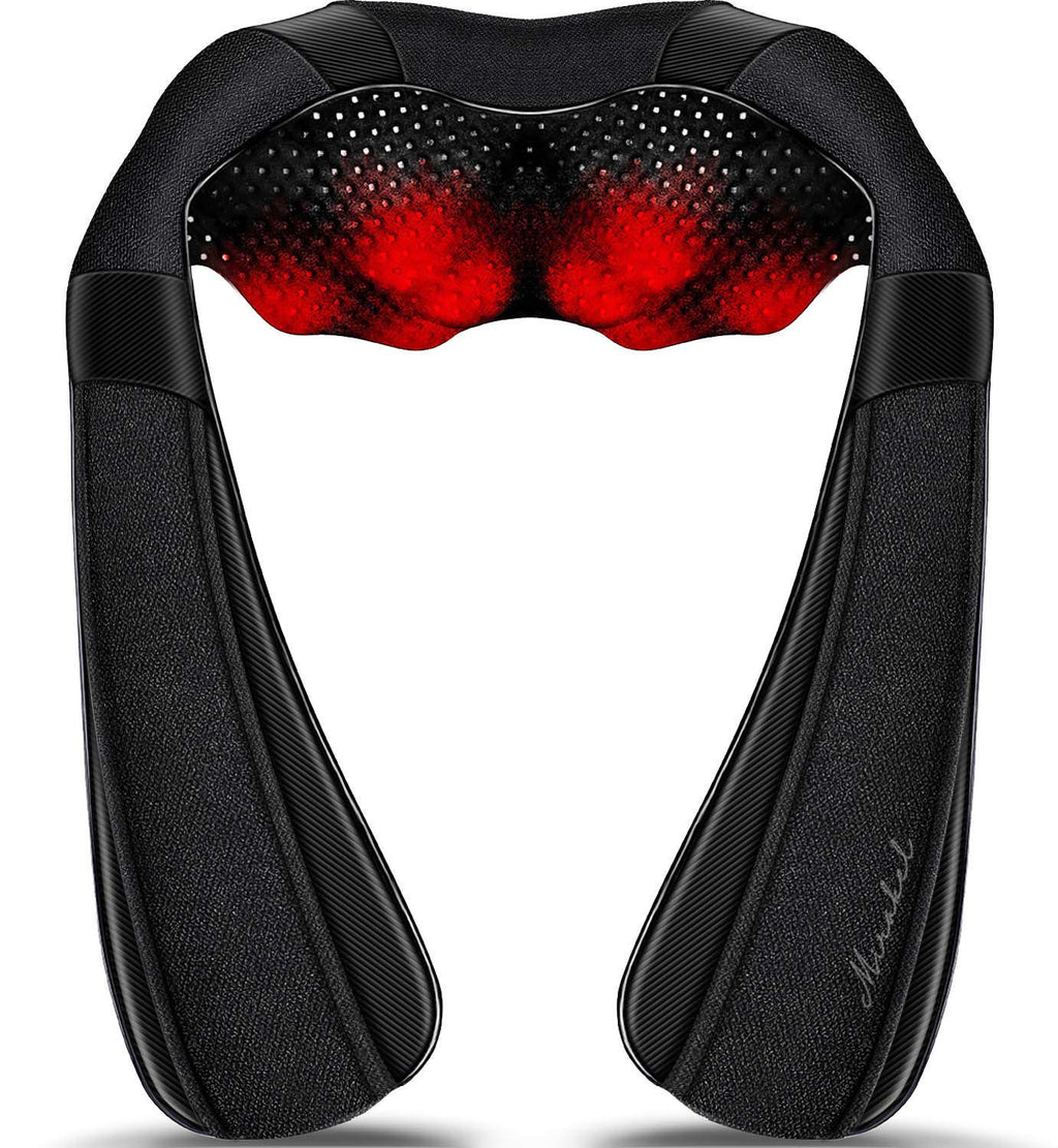 Mirakel Neck Massager for Pain Relief Deep Tissue, Shiatsu Shoulder & Back Massager with Heat - Ergonomic Design Massage, Electric Kneading Whole Body Massager Christmas Gifts for Women, Men, Dad, Mom