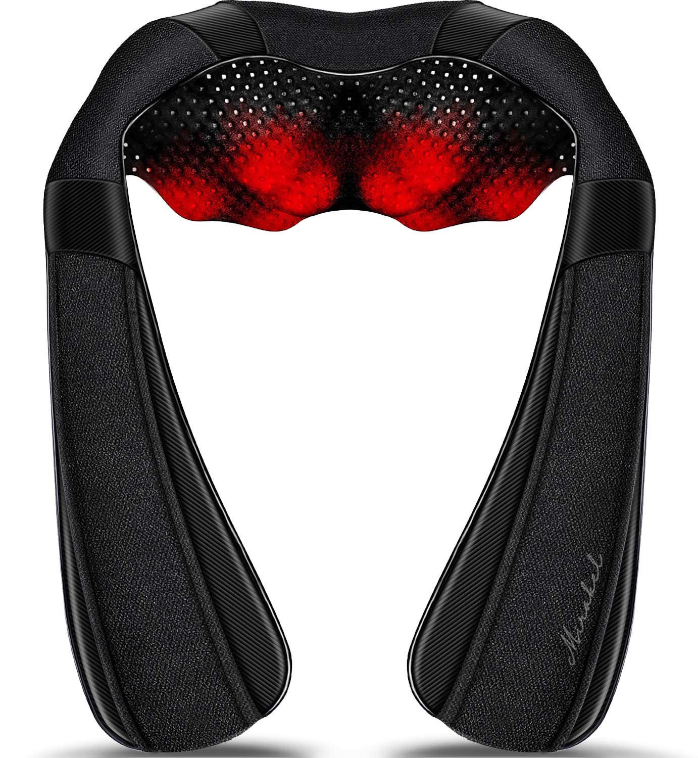 Mirakel Neck Massager for Pain Relief Deep Tissue, Shiatsu Shoulder & Back Massager with Heat - Ergonomic Design Massage, Electric Kneading Whole Body Massager Christmas Gifts for Women, Men, Dad, Mom