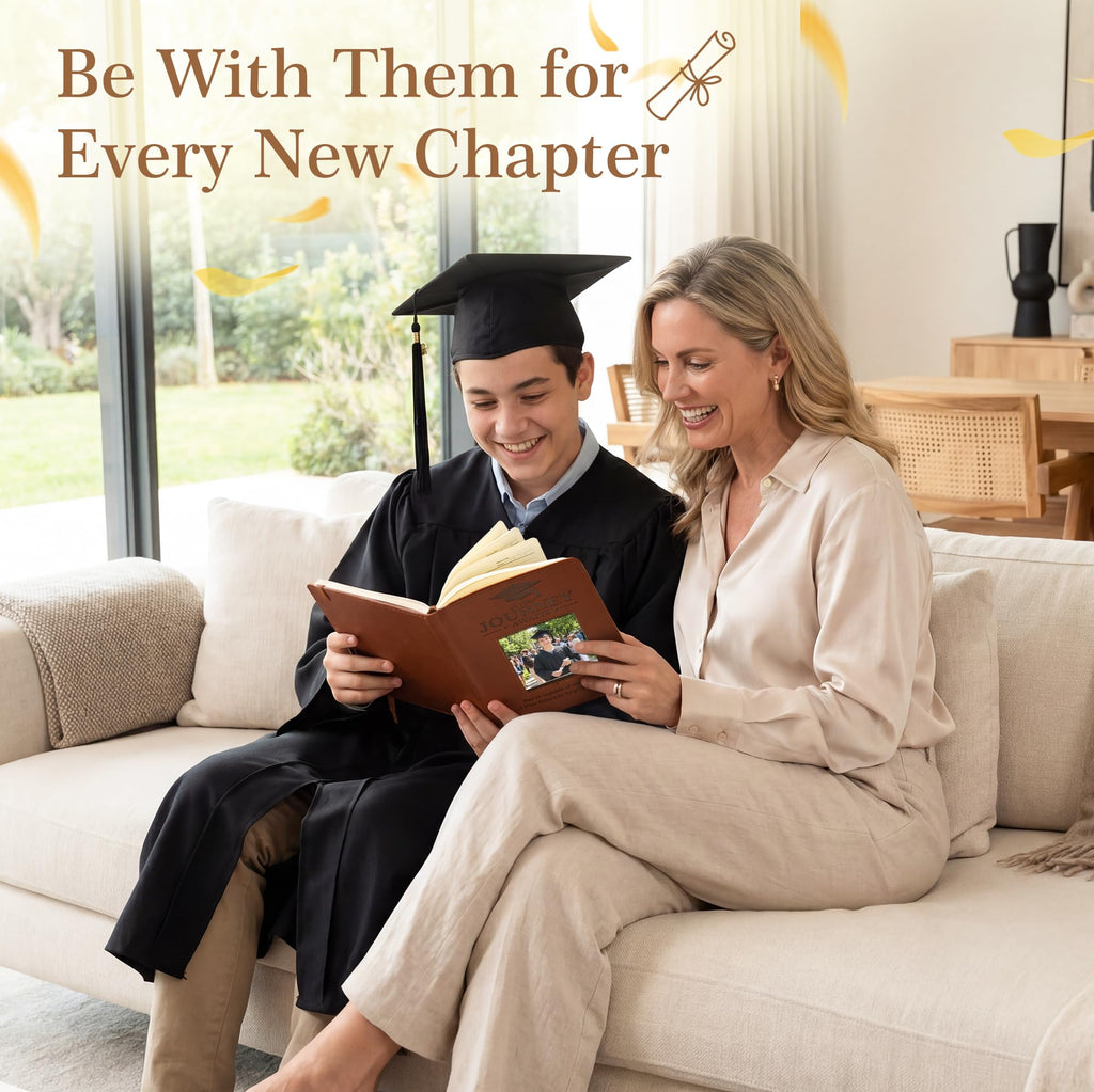 Engraved Leather Journal Graduation Gifts for Her Him, 200 Pages Refillable Journal with Photo Cover & Built-in Pocket & Pen, 2026 High School College Masters Degree Phd Nurse Inspirational Congratulations Gifts
