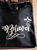 Believe Tshirt Religious Jesus Gift