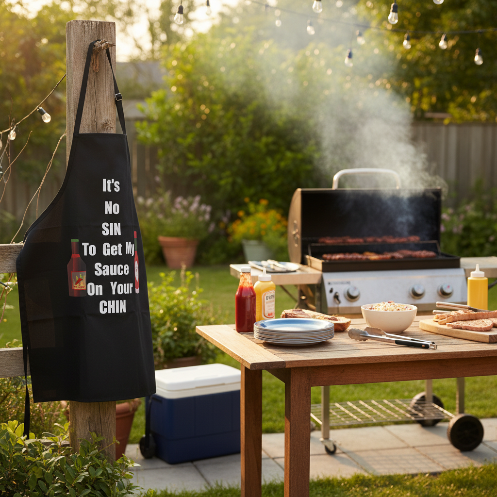 BBQ Cooking Apron Funny Quote Gift for him Gift for Birthday