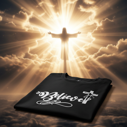 Believe Tshirt Jesus Christianity Background